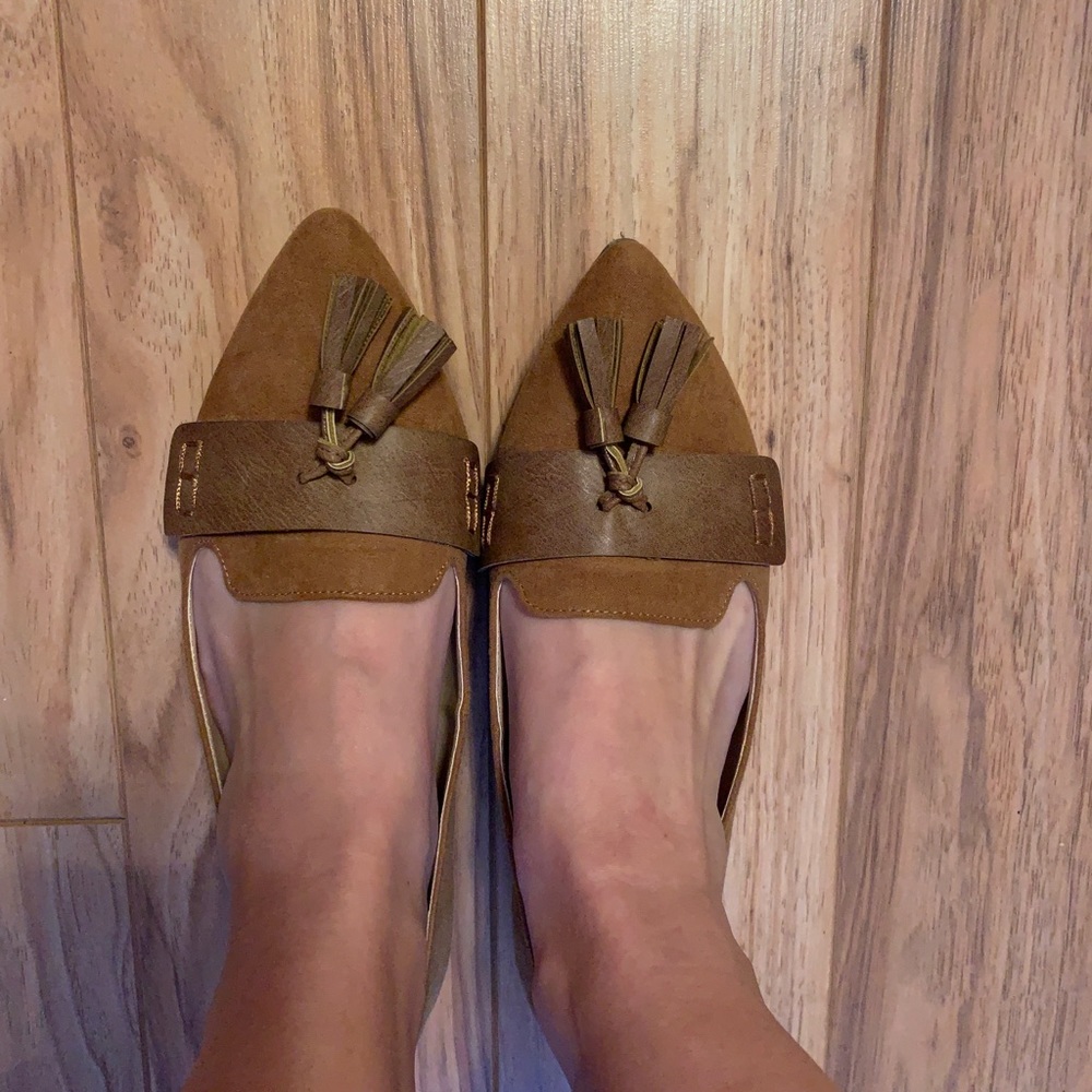 Just fab flats with tassels